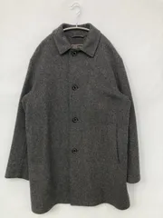 Traditional Weatherwear ステンカラーコート 42 グレー ウール・ニット ナイロン 無地 ロング丈 フードなし