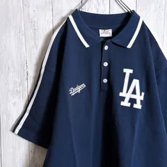 【国内正規品/新品未使用】MLB メジャーリーグベースボール ドジャース LA ネイビー 半袖ポロシャツ
