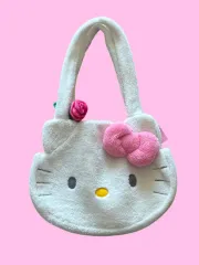 ギャル/姫ギャル ハローキティ ファーバッグ トートバッグ ピンク リボン サンリオ 正規品