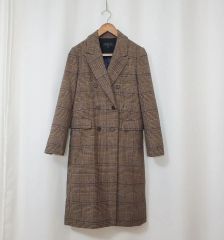 Max&Co ベルテッドコート ダブルブレスト ヴァージンウール ブラウン