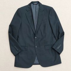 美品 ダンヒル[2XL カシミヤ混]テーラードジャケット グリーンネイビー