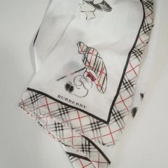 BURBERRY 日傘 犬の散歩女の子 全刺繍ノヴァチェック ブラック