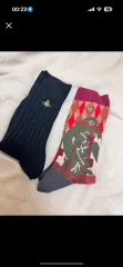 VIVIENNE WESTWOOD ヴィヴィアン・ウエストウッド 靴下 ブラック/パータン 1足2,500円 まとめ買い4,500円のサムネイル