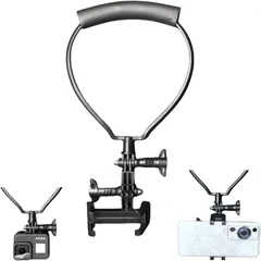電話ホルダー ネックレス式マウント アクションカメラ用首掛け GoPro用アクセサリー スマホ対応 落下防止 多角度調整可能 harukita 撮影 Vlog 横撮り 縦撮り 便利のサムネイル