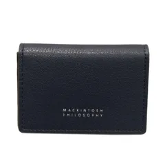未使用品◆MACKINTOSH PHILOSOPHY 名刺入れ カードケース 内側チェック柄 レザー 本革 マッキントッシュ メンズのサムネイル