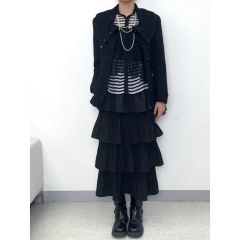 ヴィンテージ】オゾンコミュニティ ロング ティアードスカート デニム 