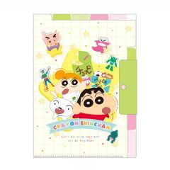[중고] 클리어 파일 초코비(MUGYU) 위에서도 옆에서도 꺼낼 수 있는 A4 파일 [크레용 신짱]