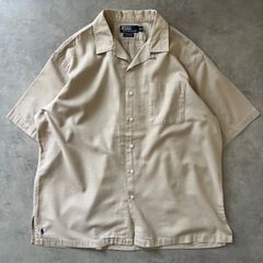 90s ラルフローレン CALDWELL シルク混 開襟シャツ ベージュ L - メルカリ