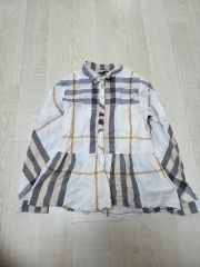 ☆BURBERRY☆キッズバーバリーチェック裾フレアブラウス☆美品140 