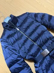 プラダ PRADA プラダ ネイビー ベルテッド ダウンジャケット ロング丈 38