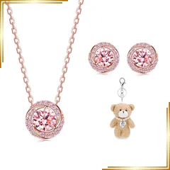 【新品】 [Free bird] ネックレス レディース 0.5ct 一粒 ピンク ネックレス ペンダント シルバー925 アクセサリー 誕生日 女性 ジュエリー母の日 プレゼント 母の日 ギフト 入学式 卒業式 0