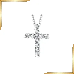 【新品】 [Ｓｕｐｌｉｇｈｔ] 十字架 ネックレス レディース ジルコニア クロス ペンダント シルバー925 アクセサリー 1のサムネイル