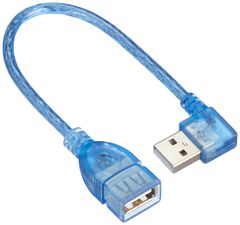 変換名人 USB(A)延長ケーブル [ 横向きL型・オス - メス ] [ 20cm ] USBA-CA20RL