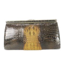 KAIYO 本革 クロコダイル レザー ショルダーバッグ ハンドバッグ 2WAY