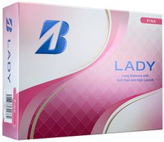 BRIDGESTONE LADY Golf Balls, 2025 Model, 12-Pack, Pink, L5PXJ