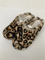 その他シューズ 23.5cm ブラウン レオパード柄 紐なし フラット