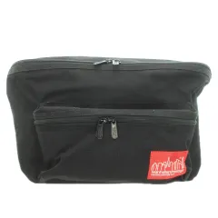マンハッタンポーテージ Manhattan Portage ボディバッグ ショルダーバッグ クロスボディ キャンバス ロゴ 黒 ブラック /MN13 ■GY17