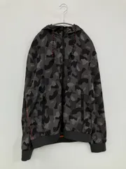 ZARA ザラ その他アウター USA M グレー カモフラージュ柄 ショート丈 フードあり ジップアップ