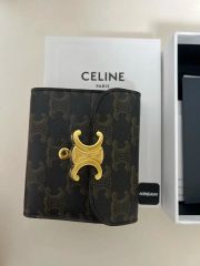 ♡極美品♡CELINEセリーヌ トリオンフ 三つ折り財布 千鳥格子柄 希少 