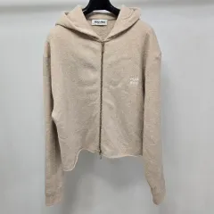 23FW ミュウミュウ カシミア フード ジップアップ ジャケット 38サイズ 出品のサムネイル