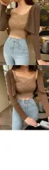 ノースリーブ カーディガン セット