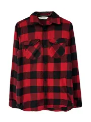 US 11-12Y H&M(エイチアンドエム) コットン100% シャツ チェック柄