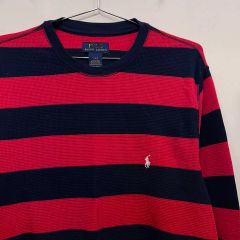 Polo Ralph Lauren ワッフルニット XL ボルドー サーマル - メルカリ