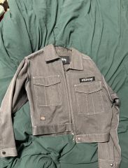 Stüssy グレー クロップドデニムジャケット Sサイズ - メルカリ