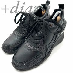 ほぼ未使用】+diana 6cm ヒールアップスニーカー 黒 ラメ 22.5 - メルカリ