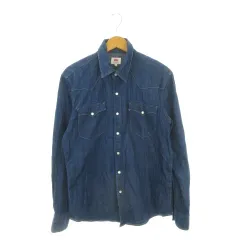 リーバイス Levi's ウエスタンシャツ ダンガリー デニム 長袖 M 青 ブルー /AH7 ■GY99
