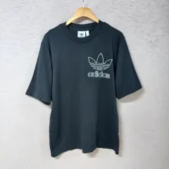 B5-1/adidas アディダス OUTLINE TEE 刺繍ロゴ 半袖Tシャツ メンズ