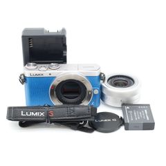 中古】LUMIX DMC-GM1SK ブルー レンズキット - メルカリ