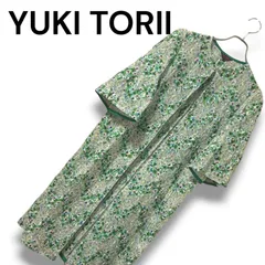 YUKI TORII ユキトリイ 花柄 グリーン レディース ワンピース ロングワンピース トップス カーディガン 長袖 七分袖【サイズ38】Mサイズ相当 0000026TNKのサムネイル