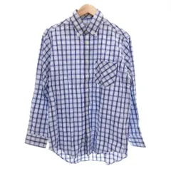 ユキトリイ YUKI TORII 美品 シャツ 長袖 L 青 ブルー チェック柄  /NL ■YHS14のサムネイル