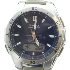 カシオ CASIO WVA-M640 腕時計 ウォッチ タフソーラー アナデジ カレンダー付き ロゴ 青文字盤 シルバー色 ■GY11 /MQ