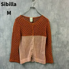 Sibilla ニットカーディガン M オレンジ Orange レディース 極美品 春夏 ニット【m034】のサムネイル