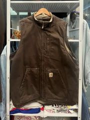 Carhartt USA製 ダックベスト 鬼フェード XLブラウン - メルカリ