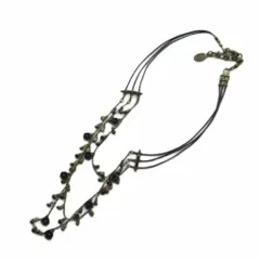ミハエルネグリン Michal Negrin ネックレス アクセサリー ペンダント ロゴ ビジュー 花 ゴールド色 ■GY18 /MQ