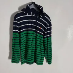 ポロ ラルフローレン ストライプ フード 長袖Tシャツ M