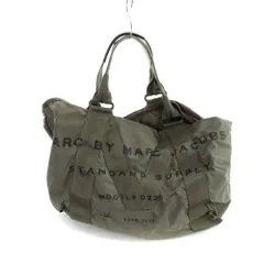 マークバイマークジェイコブス MARC by MARC JACOBS ボストンバッグ トートバッグ キャンバス ロゴ 総柄 カーキ ■GY11 /MQ
