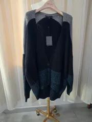 Alexander Wang ウール カシミア バイカラー ニット カーディガンのサムネイル