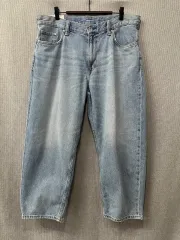 H&M ルーズフィット クロップド ライトブルー デニムパンツ