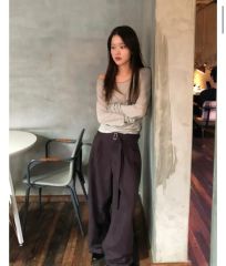 新品】pamm アトリエからの眺めのシースルートップスharu. カットソー