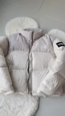 THE NORTH FACE ザノースフェイス キッズ ノベルティ Nuptse(ヌプシ) EXジャケット クリームベージュ