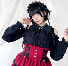 プリティーデーモンボレロ&ダブルストラップハート刺繍入り 