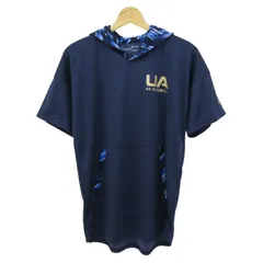 アンダーアーマー パーカー トップス 半袖 プルオーバー ヒートギア メンズ SMサイズ ネイビー UNDER ARMOUR 【中古】のサムネイル