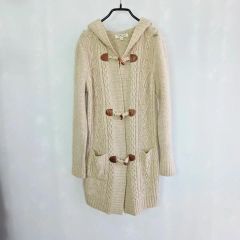 ケーブル編みニットダッフルコート ファー付き 平成ギャル 森ガール 