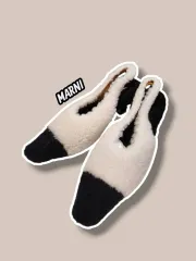 39/ マルニ ツートン シアリング スリングバック 新品 /1016のサムネイル