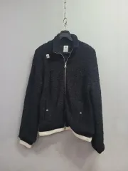 DESCENTE ブラック フリース ジップアップ ジャケットのサムネイル