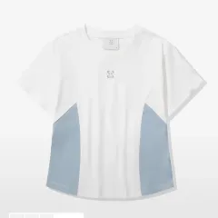 (ウィメンズ) LINE クロップド 半袖 Tシャツ_オフホワイト Mのサムネイル